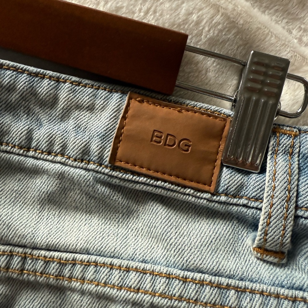 Urban Outfitters BDG Blue Distressed Jean Shorts - Picture 3 of 5